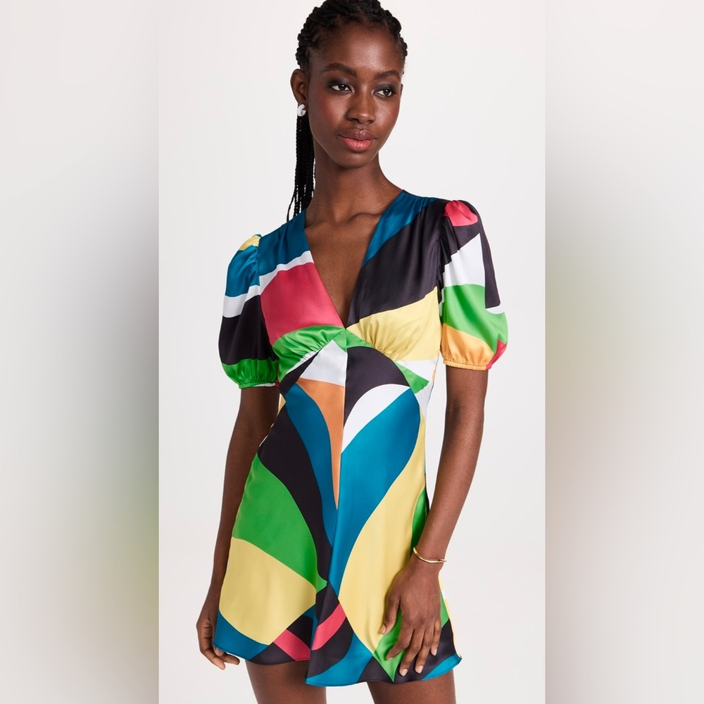 $265 MRSP | STAUD - Mini Milla Dress | Marble Wave | NWT | 00